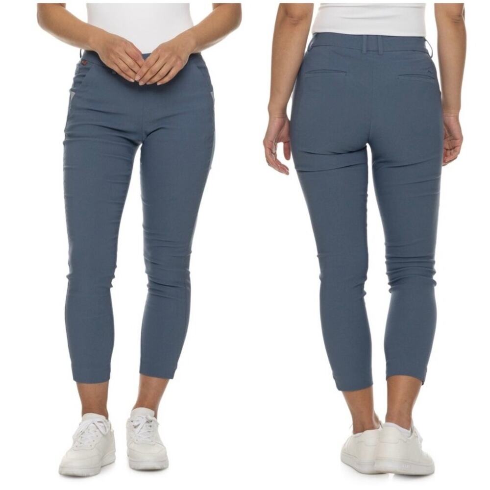 Kjus Ikala 7/8 Treggings, Blue Ice light, stretch golf fitted cropped pants 36 S
